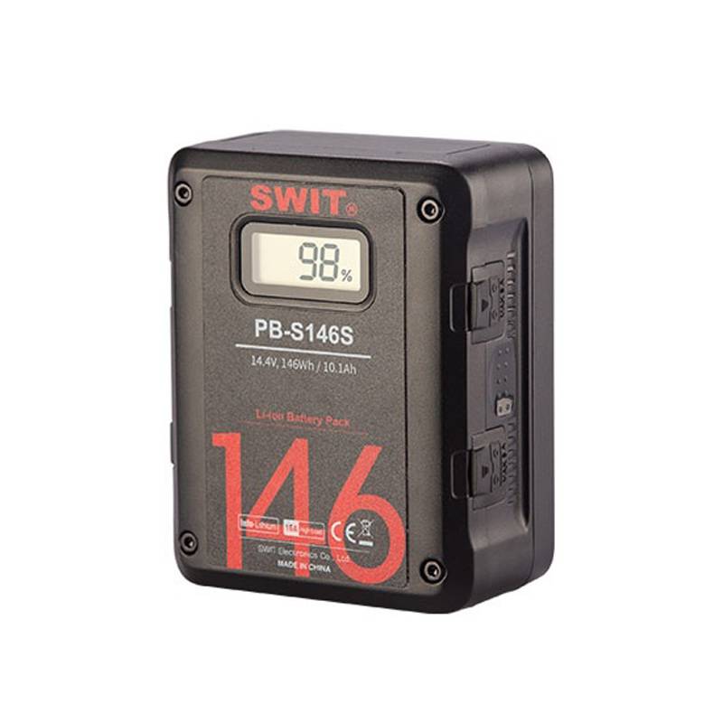 SWIT ELECTRONICS PB-S146S - V-Mount Multi Socket Li-Ionen Akku (14.4V | 146Wh | 10.100mAh | digitale Ladestandanzeige |-0