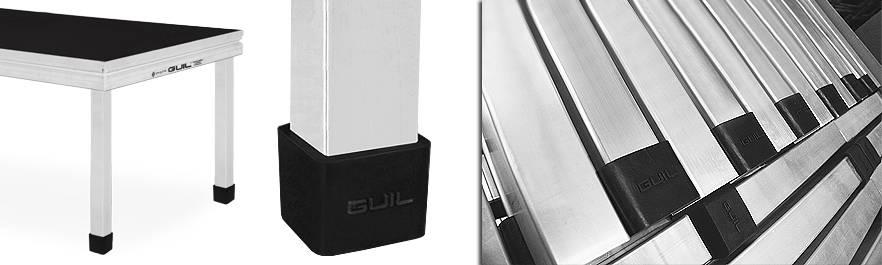 GUIL PTA5-F/80 - Fixer Standfuß passend für TM440 | TM440XL | TM300 Bühnenelemente (50 x 50 mm | Bühnenhöhe 800 mm)-1