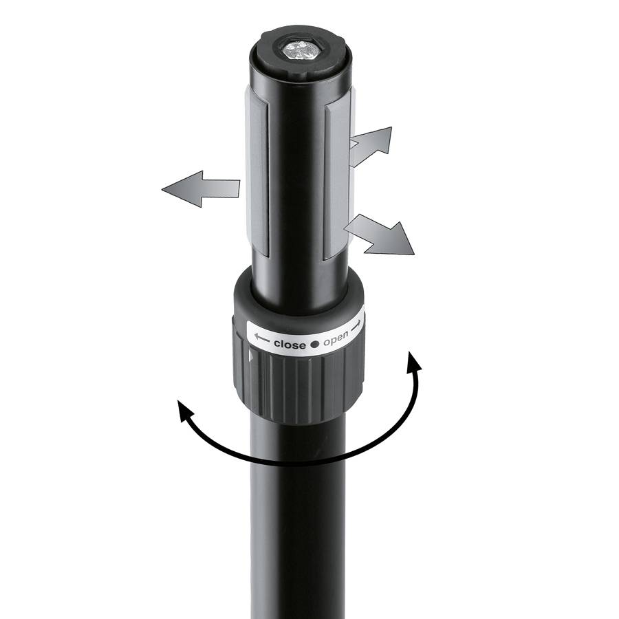 KOENIG & MEYER Distanzrohr mit "Ring Lock" Spreizdorn (höhenverstellbar 1.100 - 1.800 mm | Rohr- ø 35 mm | Belastbarkeit-1