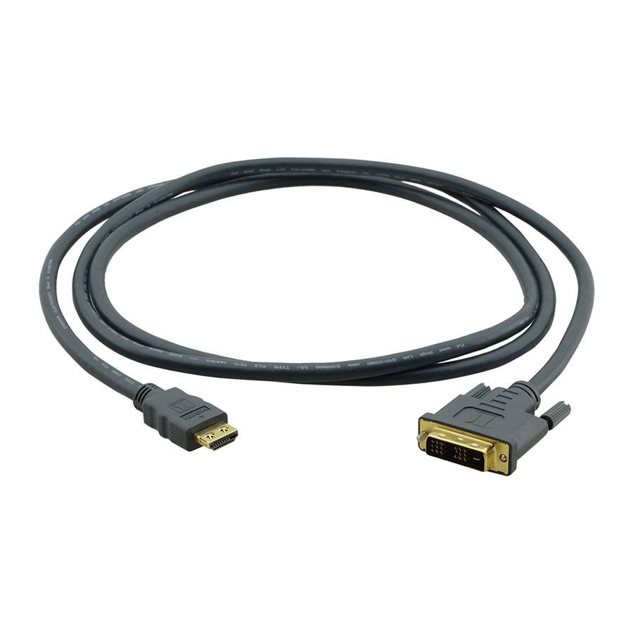 KRAMER C-HM/DM-3 - Adapterkabel (4K@60Hz | 4:4:4 | HDMI male / DVI male) - 0,90m-1