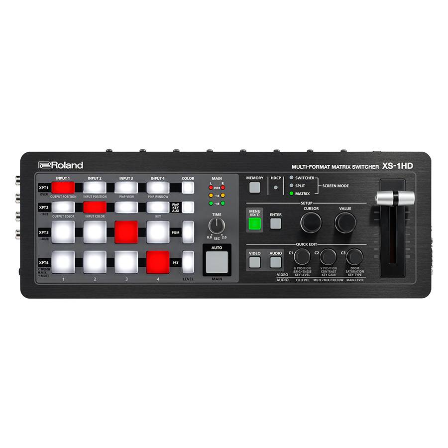 ROLAND XS-1HD - Multi-Format HD Matrix Switcher (4x HDMI-In & 4x HDMI-Out | 8-Kanal Audio-Mixer | Frame-Synchronisation-1