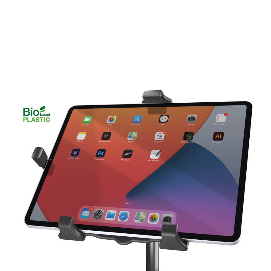 KOENIG & MEYER Tablet-PC-Stativ "Biobased" (Klemmbereich 158 - 280mm | Höhe 158 - 280mm | 360° drehbar) - in schwarz-1