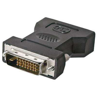 WENTRONIC DVI-I/ DVI-D-Adapter (DVI-I female / DVI-D male) - in schwarz