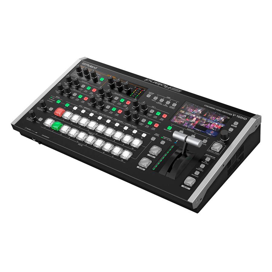 ROLAND V-160HD - 16-Kanal Streaming HD Video-Switcher (4,3" LCD-Display | 3G-SDI & HDMI | PTZ-Steuerung | USB-C-4