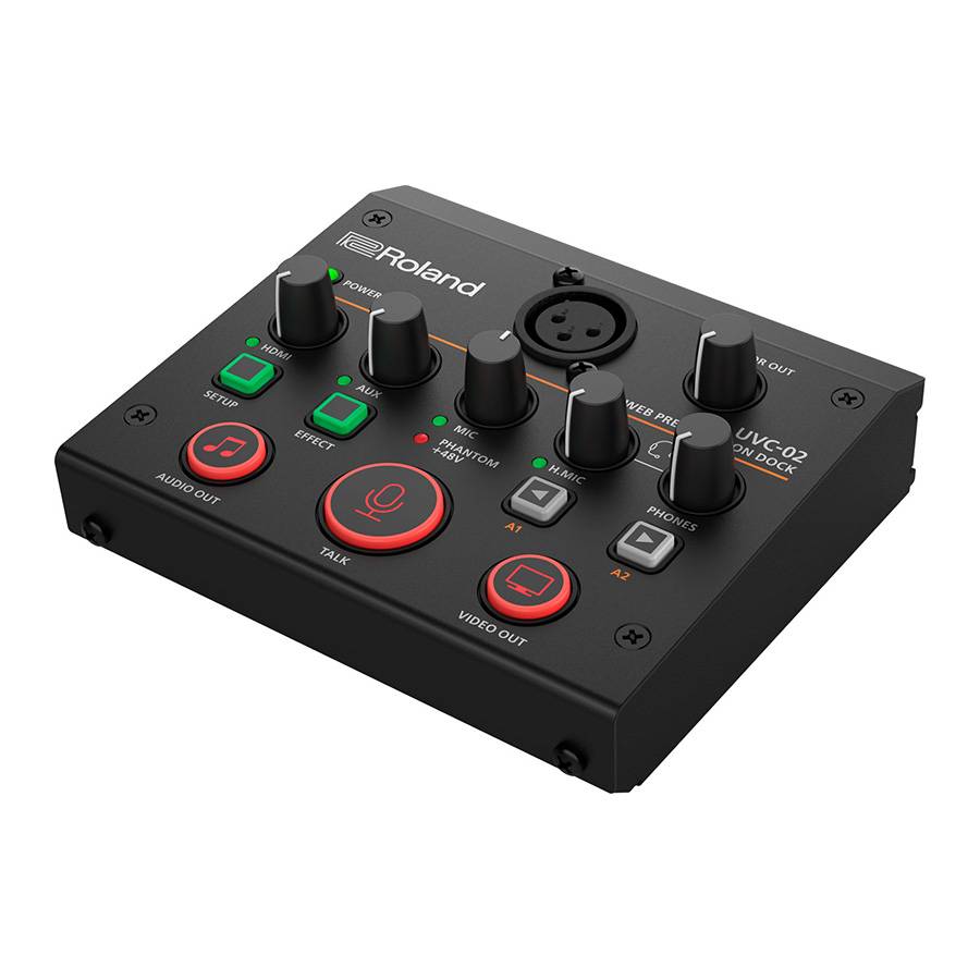 ROLAND UVC-02 - Web-Präsentations-Dock (1.080/60p | Embedded Audio | USB3.0-Streaming | XLR-Mikrofoneingang | AUX-In)-3