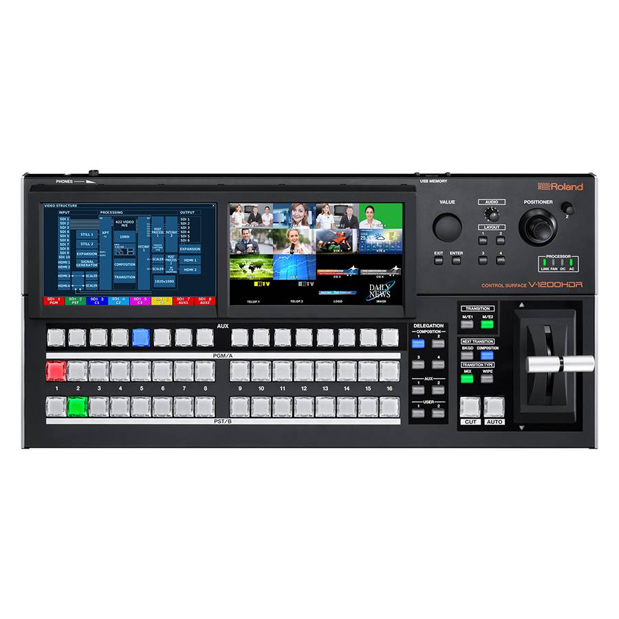 ROLAND V-1200HDR - Steuerungsoberfläche für V-1200HD Multi-Format Switcher (2x 7" LCD-Touchscreen | 16 Umschaltpunkte)-4