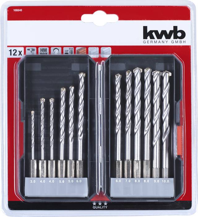 108840 Hartmetall Stein-Spiralbohrer-Set 12teilig 4.0 mm 5.0 6.0 8.0 10.-4