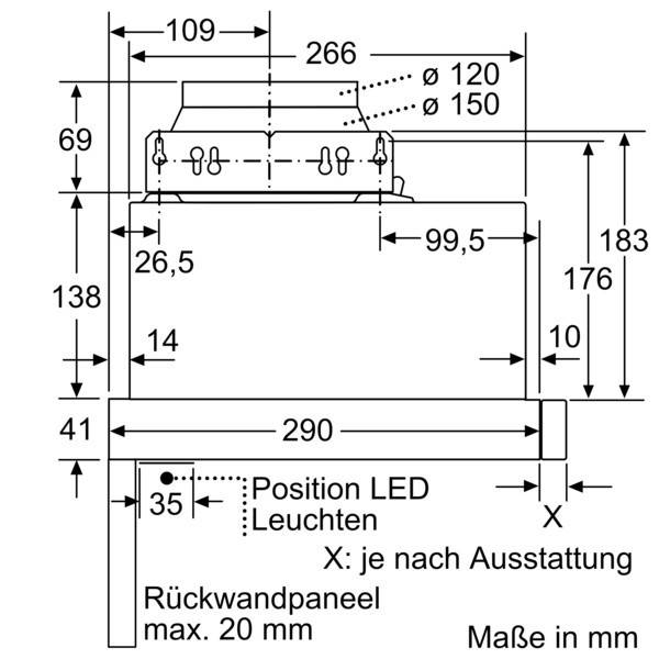 Bosch MDA Flachschirmhaube Serie4 DFL064A52-3