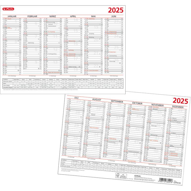 Herlitz Tafelkalender A4 2027