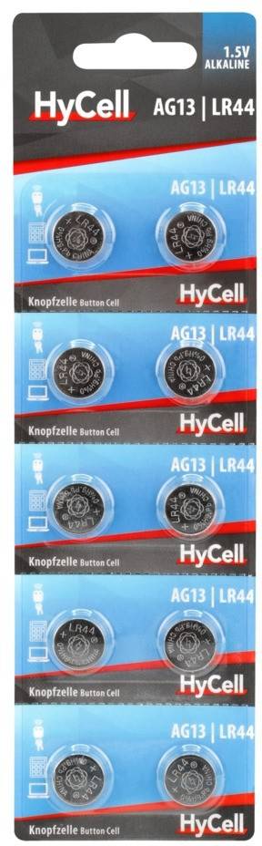 HyCell 1516-0132, Einwegbatterie, LR44, Alkali, 1,5 V, 10 Stück(e), Silber-0