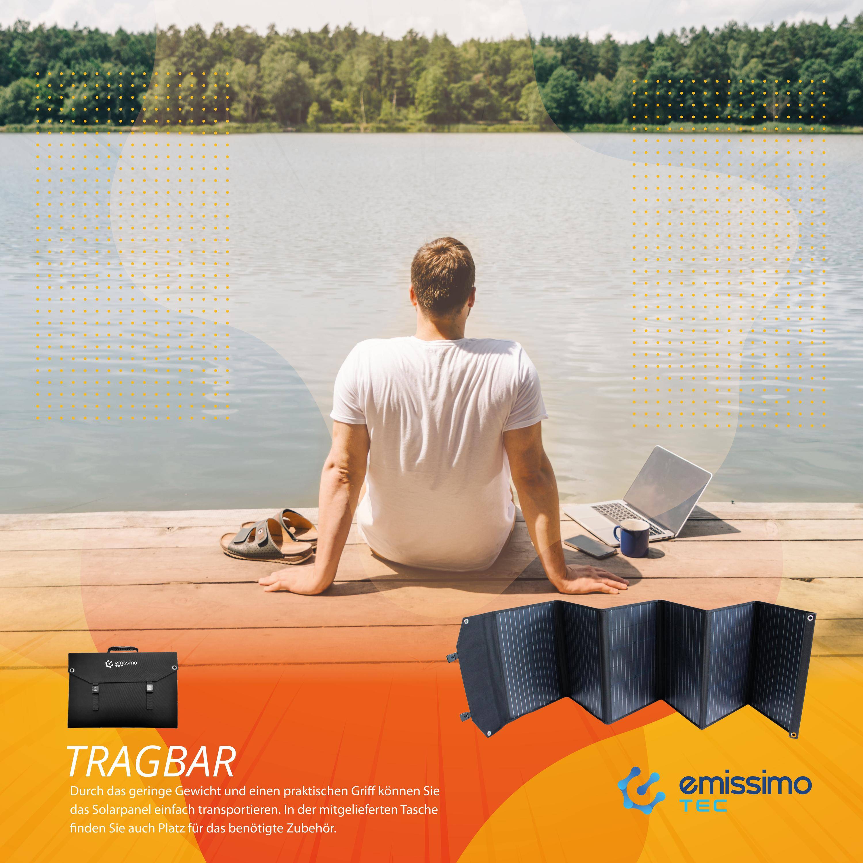 Faltbares Monokristalline Solarpanel 200W - Hocheffizient & tragbar - 2xUSB / 1xUSB-C / 1xDC-4