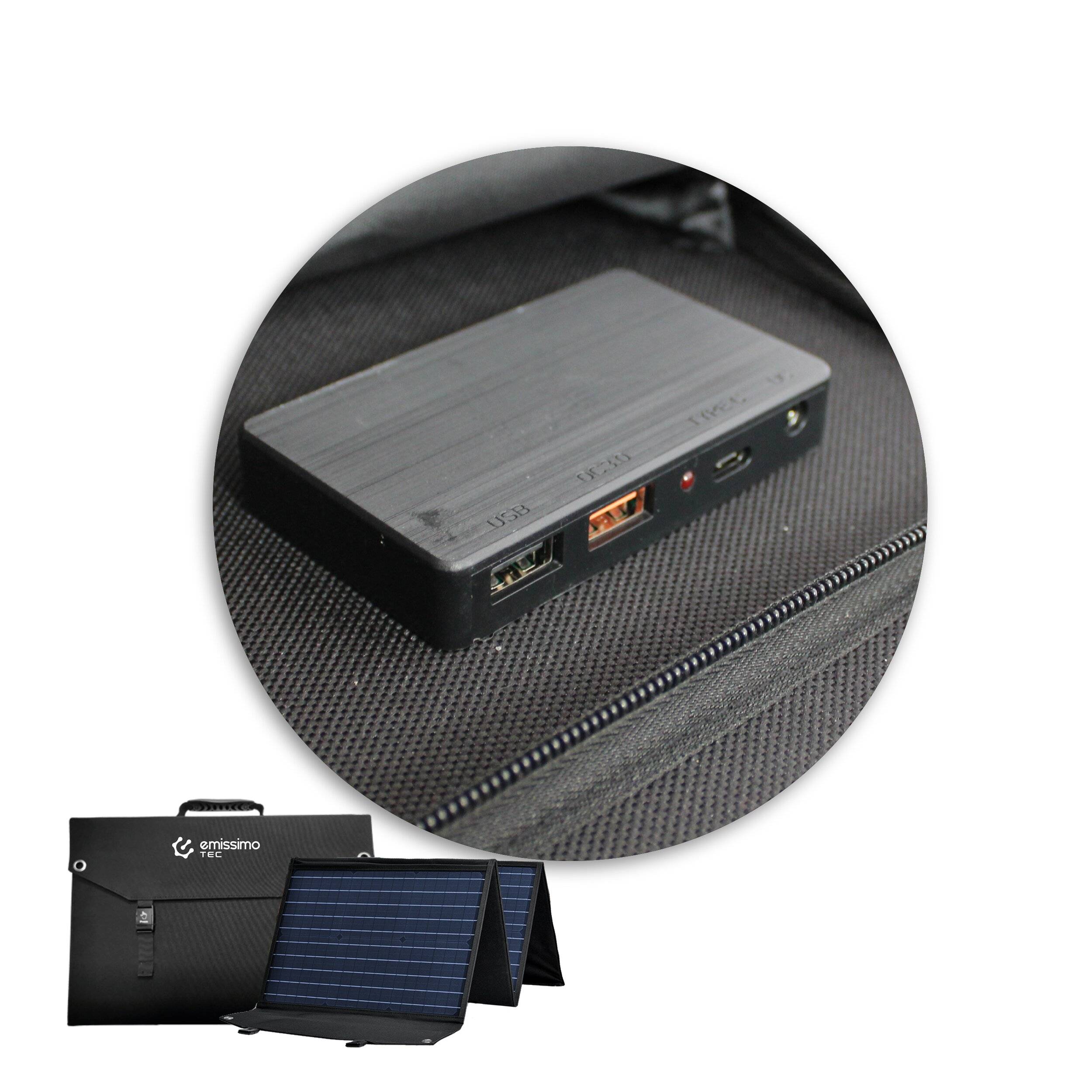 Faltbares Monokristalline Solarpanel 100W - Hocheffizient & tragbar - 2xUSB / 1xUSB-C / 1xDC-2
