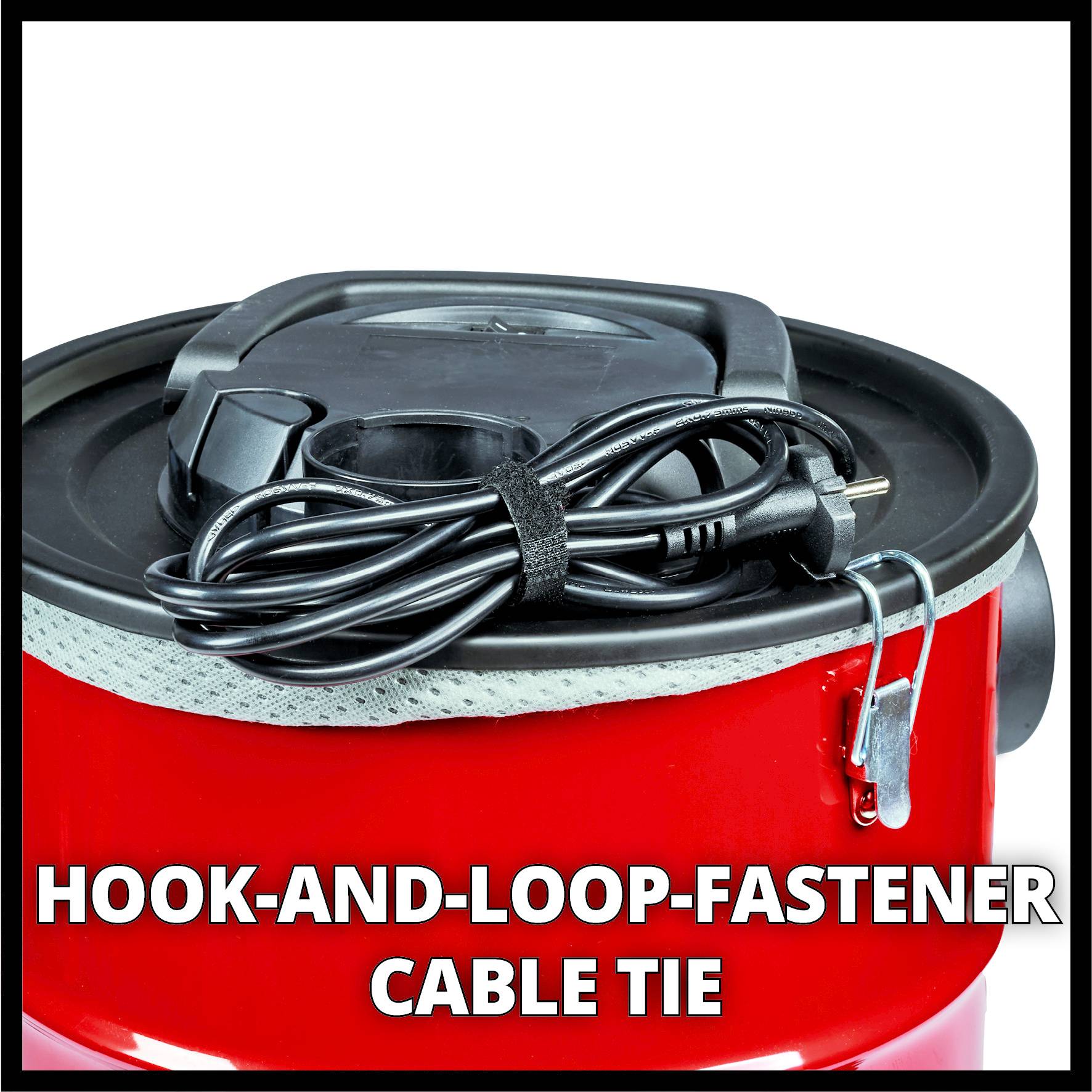 Einhell TC-AV 1718 D, 18 l, Beutellos, Schwarz, Rot, 1 m, 3,6 cm, Trocken-4