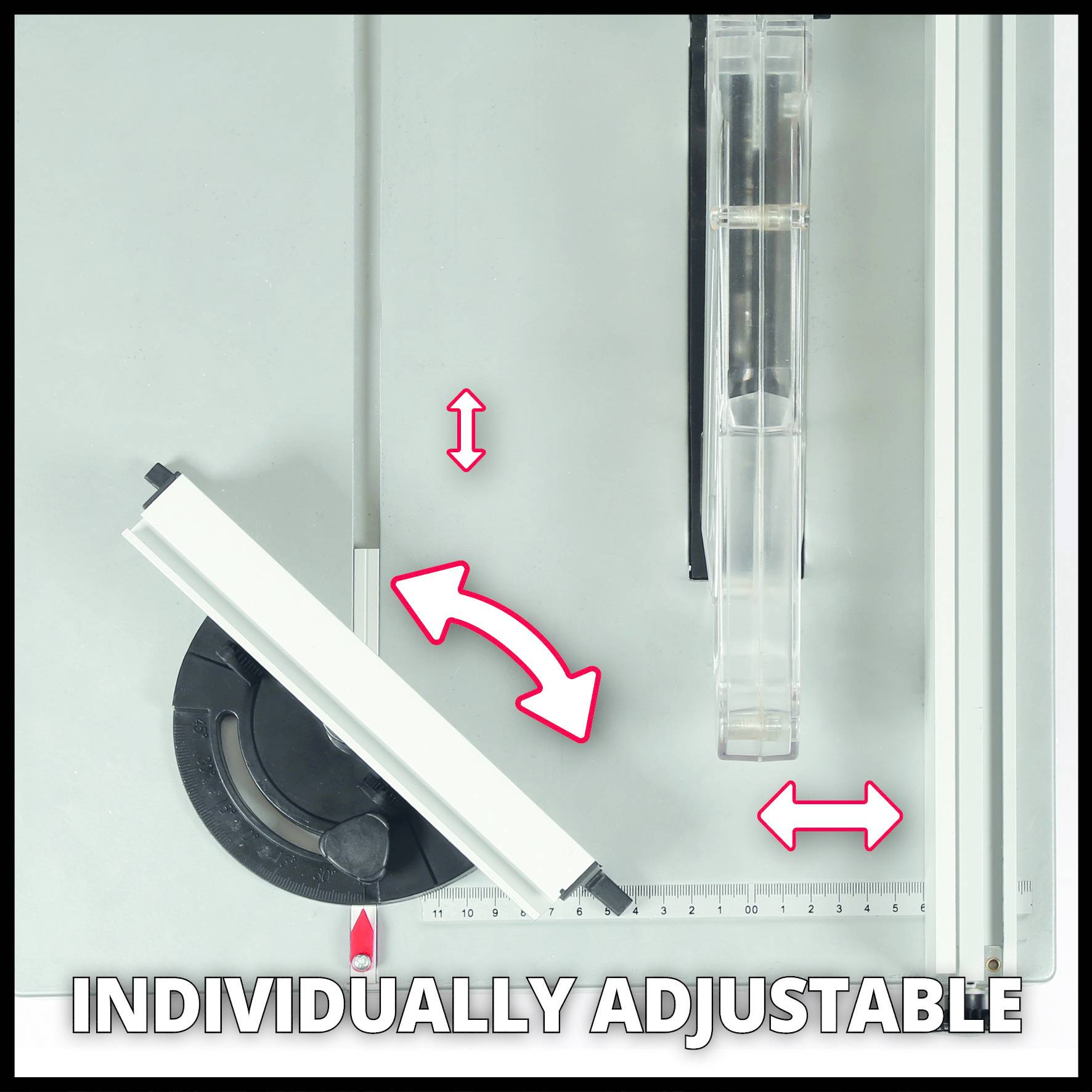 Einhell TC-TS 200, 2950 RPM, 2,7 cm, 4,5 cm, 0 - 45°, Schwarz, Rot, Edelstahl, 800 W-1