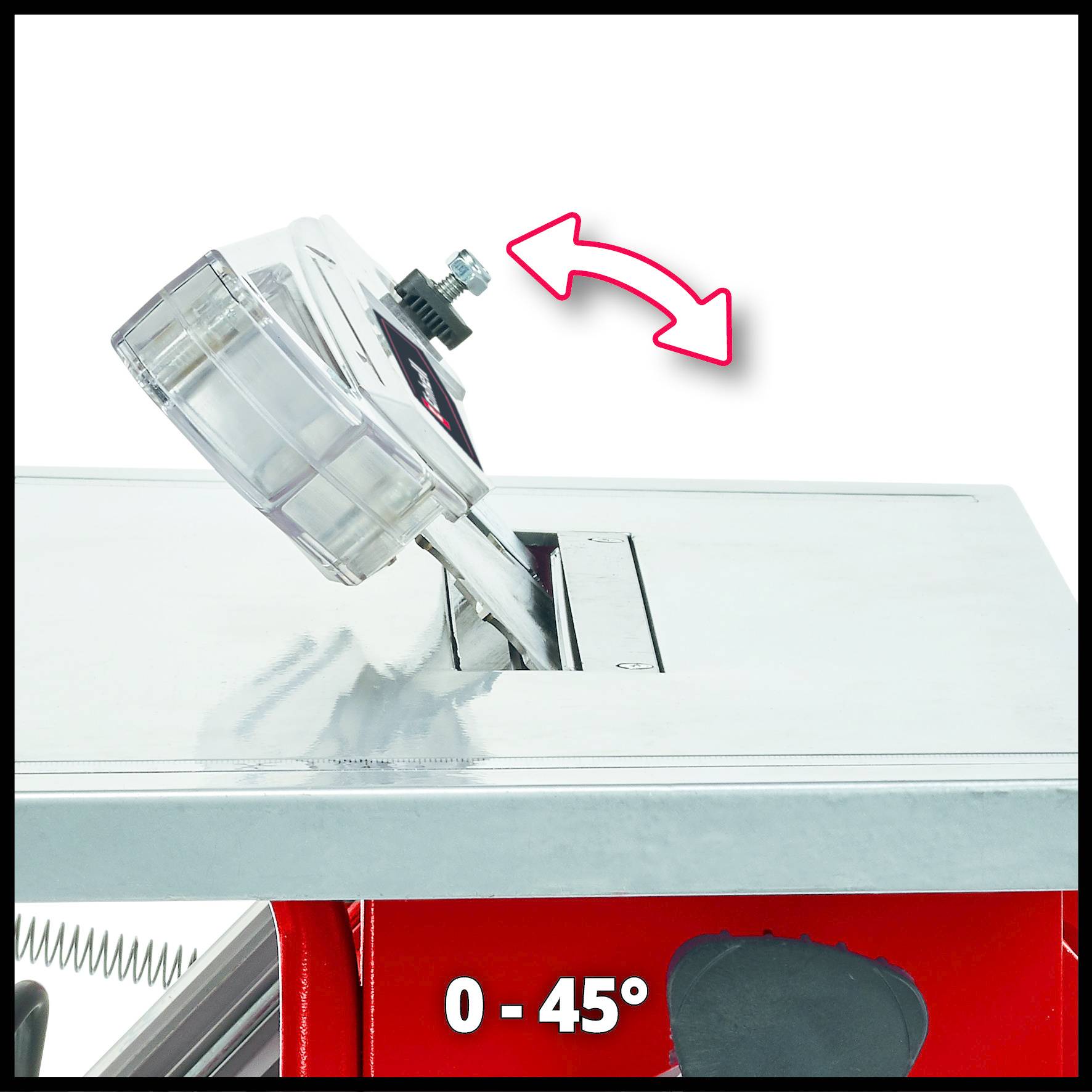 Einhell TC-TS 200, 2950 RPM, 2,7 cm, 4,5 cm, 0 - 45°, Schwarz, Rot, Edelstahl, 800 W-2