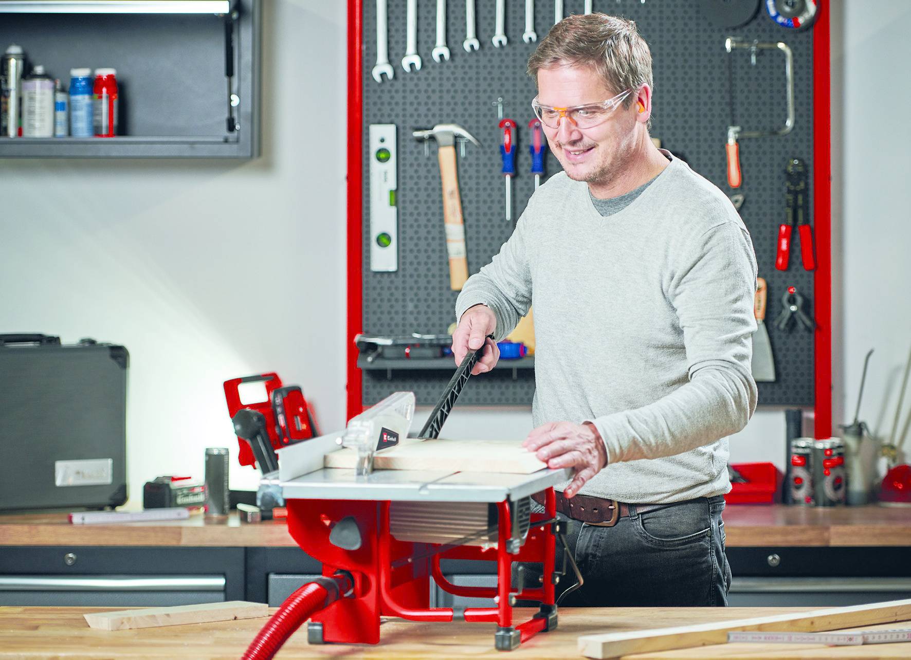 Einhell TC-TS 200, 2950 RPM, 2,7 cm, 4,5 cm, 0 - 45°, Schwarz, Rot, Edelstahl, 800 W-4