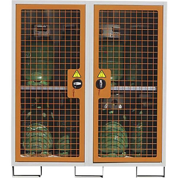 Gasflaschenschrank 2-türig HxBxT 1550 x 1360 x 680 mm. TAKKT Industrial & Packaging GmbH 69153149-0
