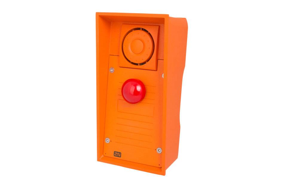 2N IP Safety - red emergency button & 10W speaker, Netzwerk Türstation, eine rote Notfalltaste, 10W Lautsprecher-1