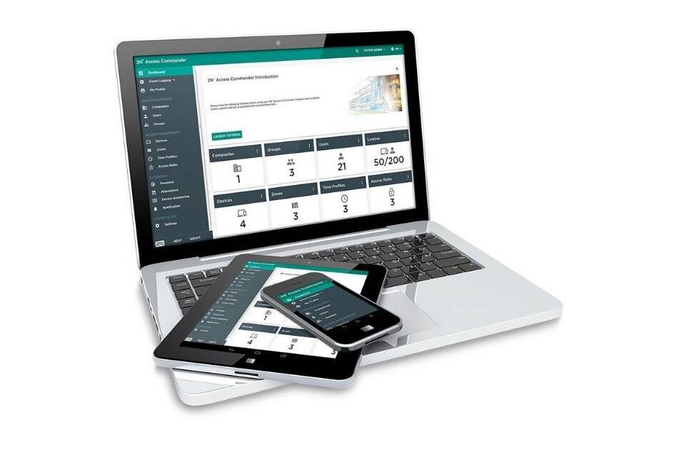 2N Access Commander - Pro licence Zutrittskontroll Software, bis 100 Geräte, bis 1000 User, unbegenzte Admins, LDAP/CSV-0
