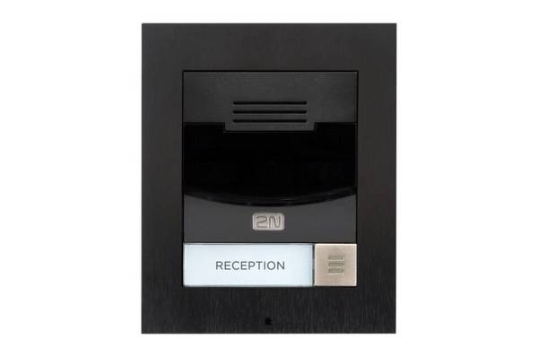 2N IP Solo with camera, surface mount - black, Netzwerk Türstation, 1 Ruf Taste, Basiseinheit, Kamera, IK08, IP54, schw