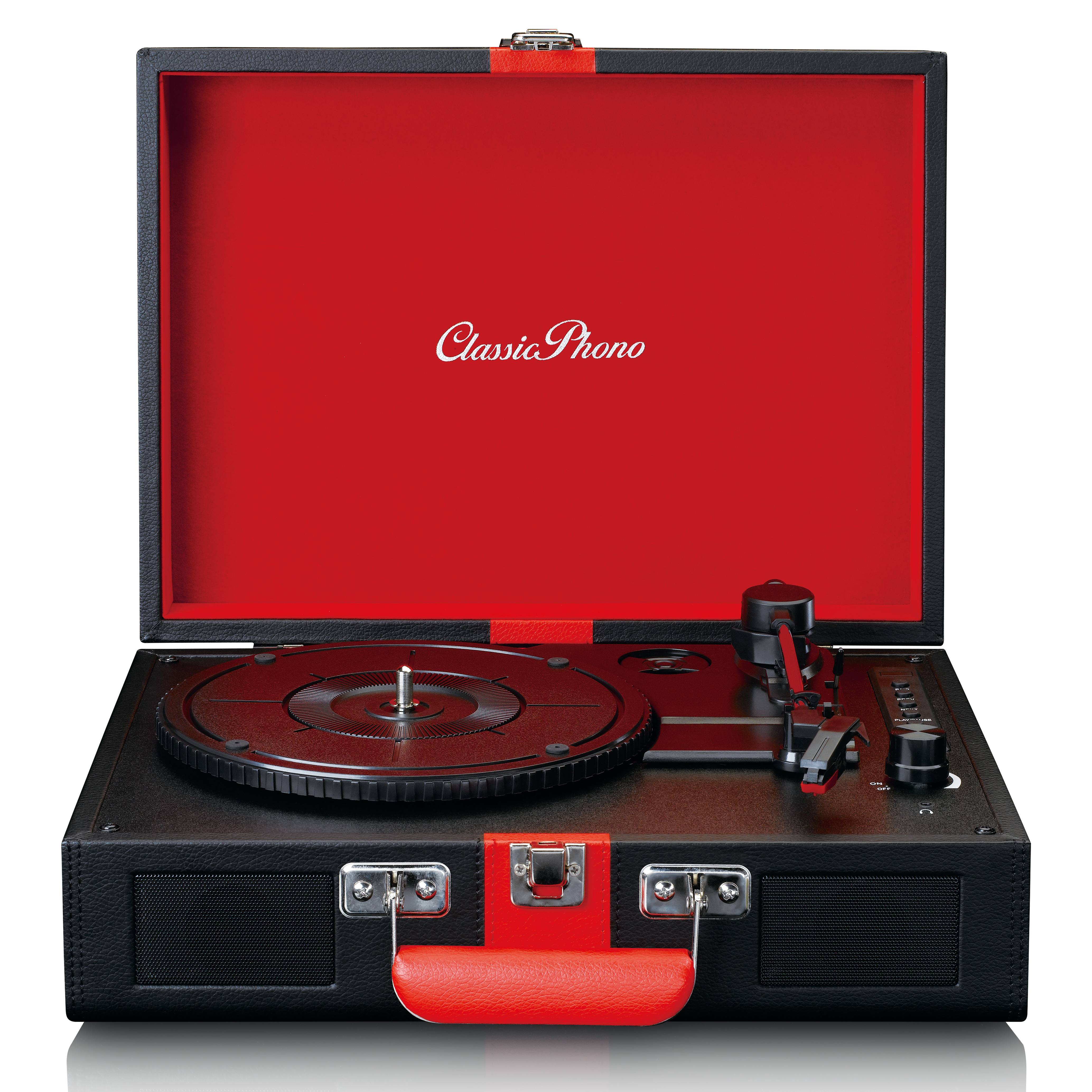 Lenco Classic Phono TT-110 - Plattenspieler - 2 x 2 Watt - Schwarz, Rot-0