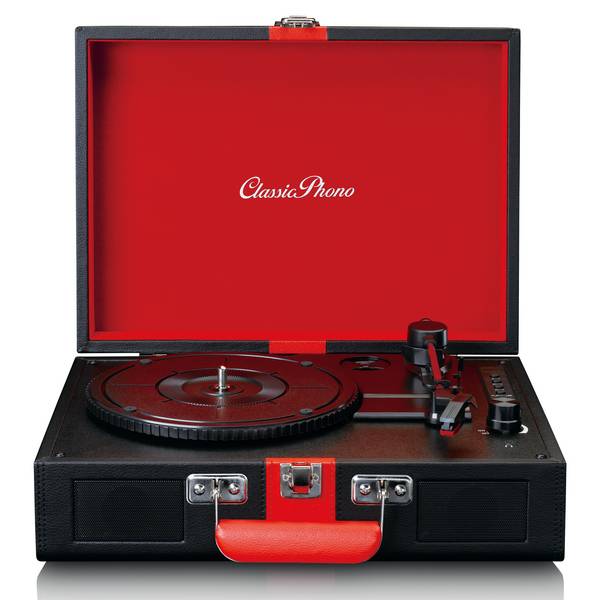 Lenco Classic Phono TT-110 - Plattenspieler - 2 x 2 Watt - Schwarz, Rot