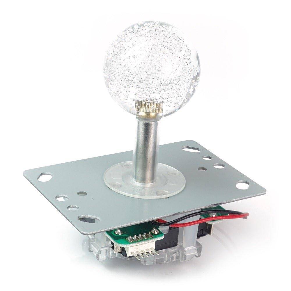 Arcade Joystick, 8-Wege, mit LED Beleuchtung, 74,3mm Höhe, RGB Farbwechsel-0