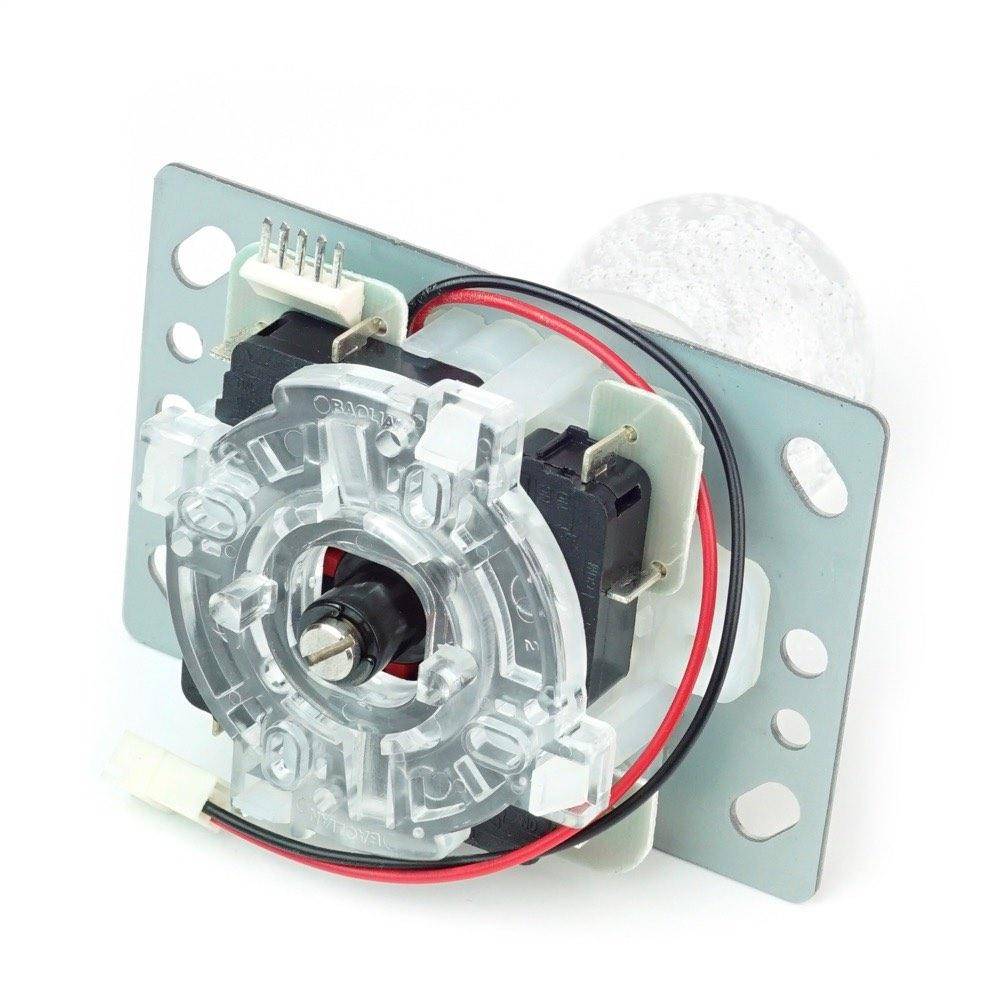 Arcade Joystick, 8-Wege, mit LED Beleuchtung, 74,3mm Höhe, RGB Farbwechsel-1