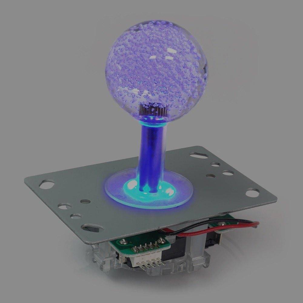 Arcade Joystick, 8-Wege, mit LED Beleuchtung, 74,3mm Höhe, RGB Farbwechsel-2