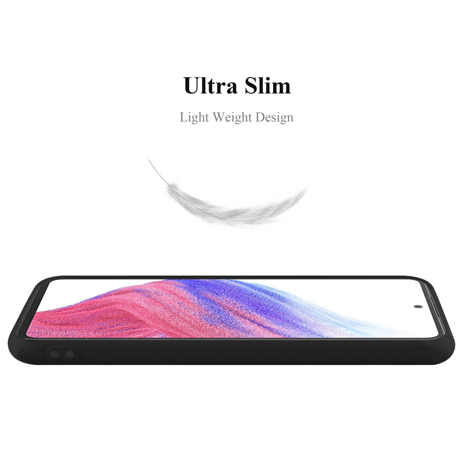 Cadorabo Hülle für Samsung Galaxy A53 5G Schutzhülle in Schwarz Handyhülle TPU Silikon Etui Case Cover-2