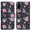 Cadorabo Schutzhülle für Huawei P30 Hülle Design Schwarz Handyhülle Schutzhülle Etui Magnetisch Case Cover