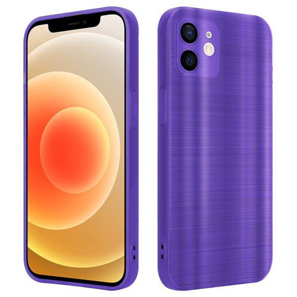 Cadorabo Hülle für Apple iPhone 12 Schutz Hülle in Lila Handyhülle TPU Silikon Etui Case
