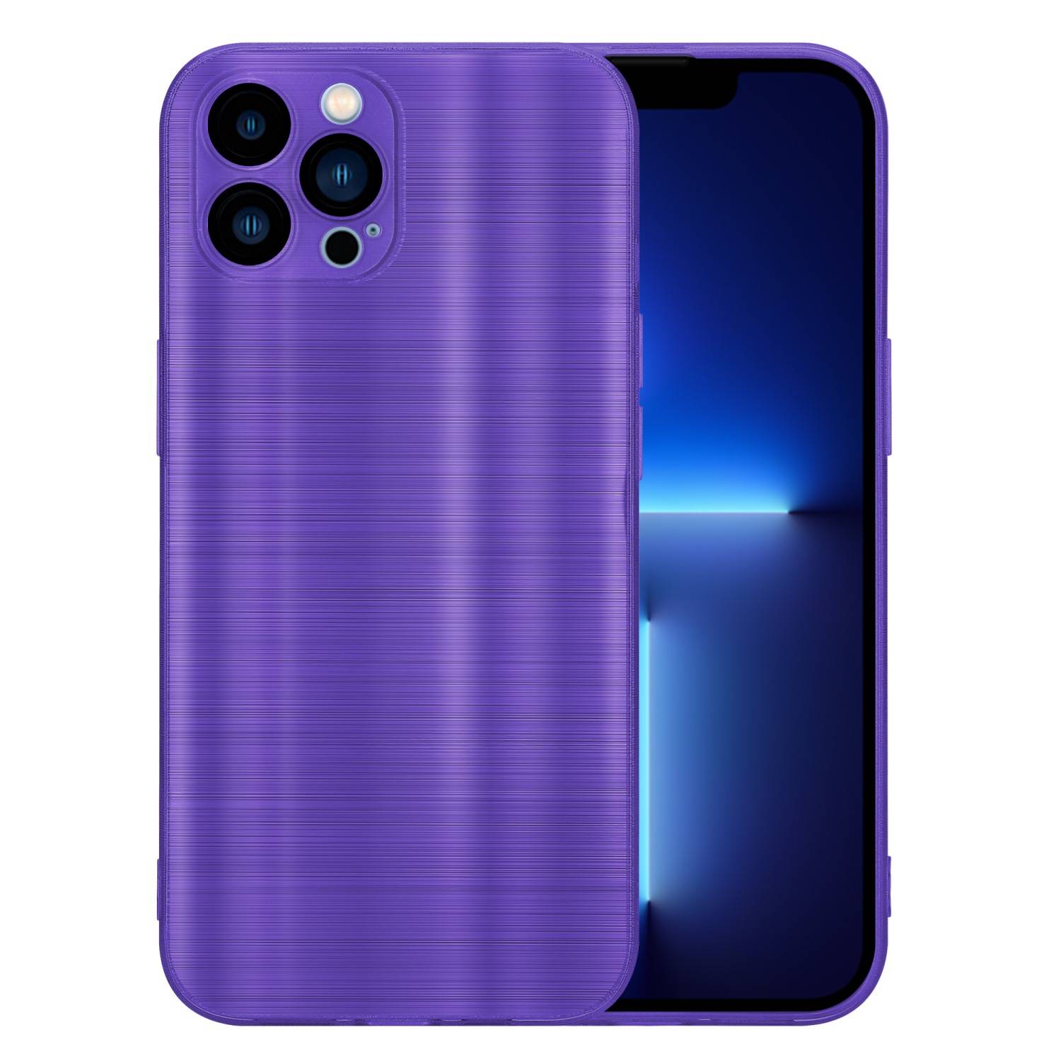 Cadorabo Hülle für Apple iPhone 13 PRO MAX Schutz Hülle in Lila Handyhülle TPU Silikon Etui Case-2
