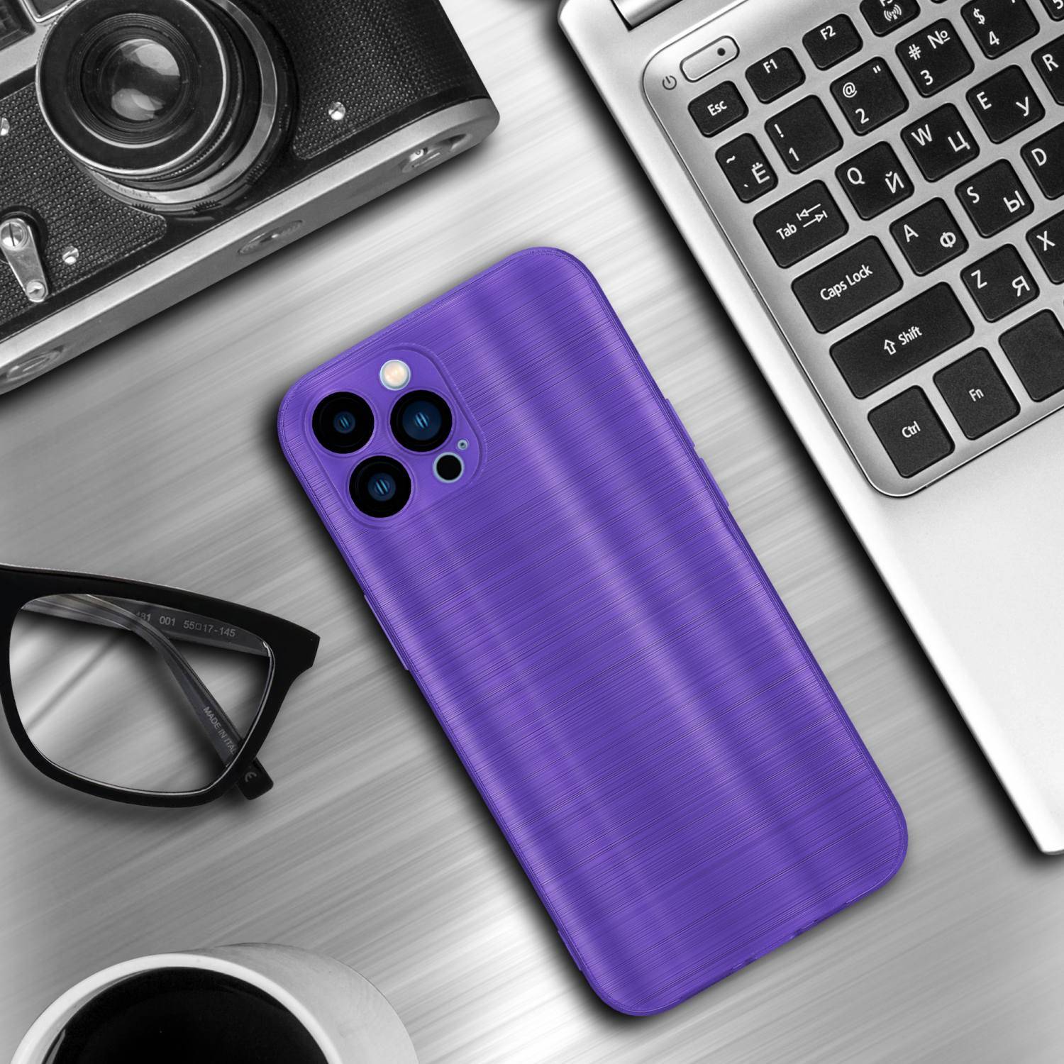 Cadorabo Hülle für Apple iPhone 13 PRO MAX Schutz Hülle in Lila Handyhülle TPU Silikon Etui Case-4