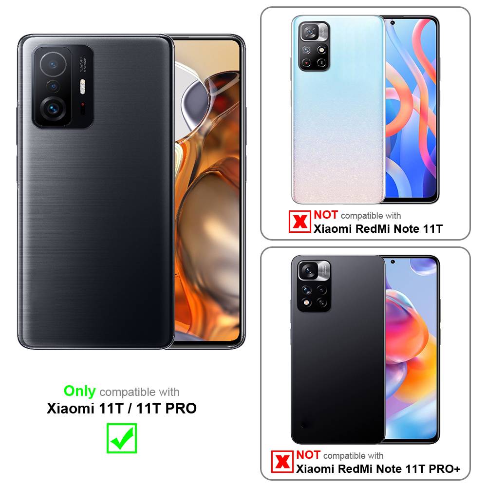 Cadorabo Handyhülle für Xiaomi 11T / 11T PRO Schutz Hülle in Schwarz Cover Etui Book Case Booklet-2