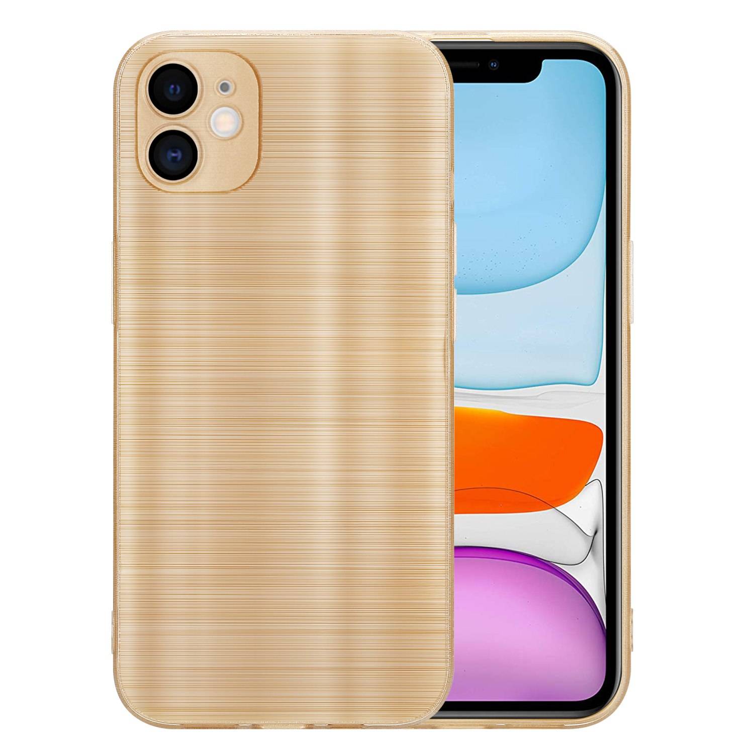 Cadorabo Hülle für Apple iPhone 11 Schutz Hülle in Gold Handyhülle TPU Silikon Etui Case-2