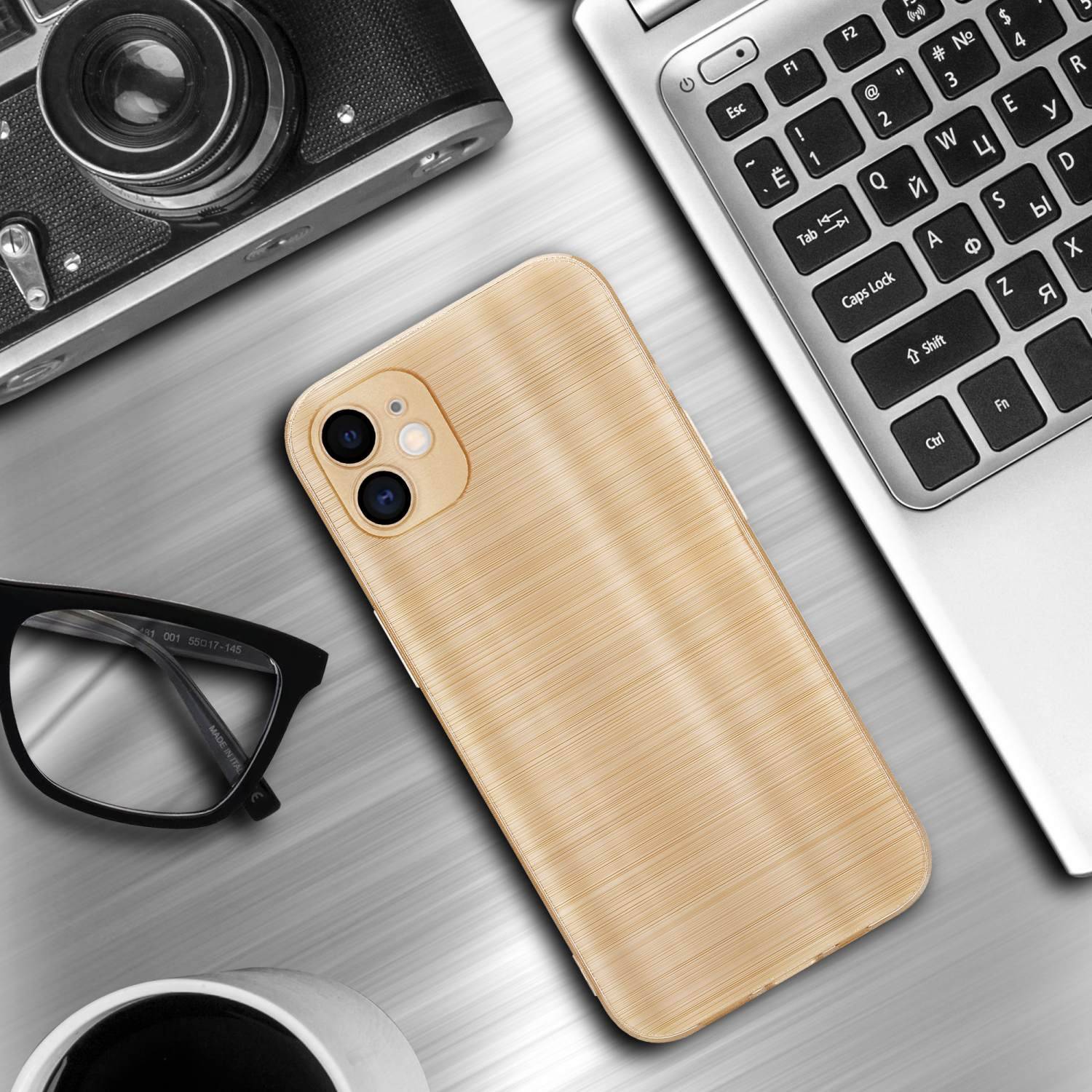 Cadorabo Hülle für Apple iPhone 11 Schutz Hülle in Gold Handyhülle TPU Silikon Etui Case-4