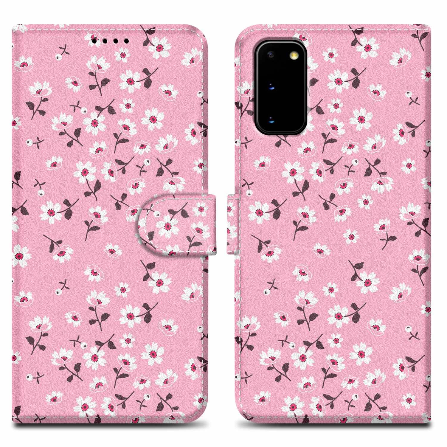 Cadorabo Schutzhülle für Samsung Galaxy S20 Hülle Design Rosa Handyhülle Schutzhülle Etui Magnetisch Case Cover-0