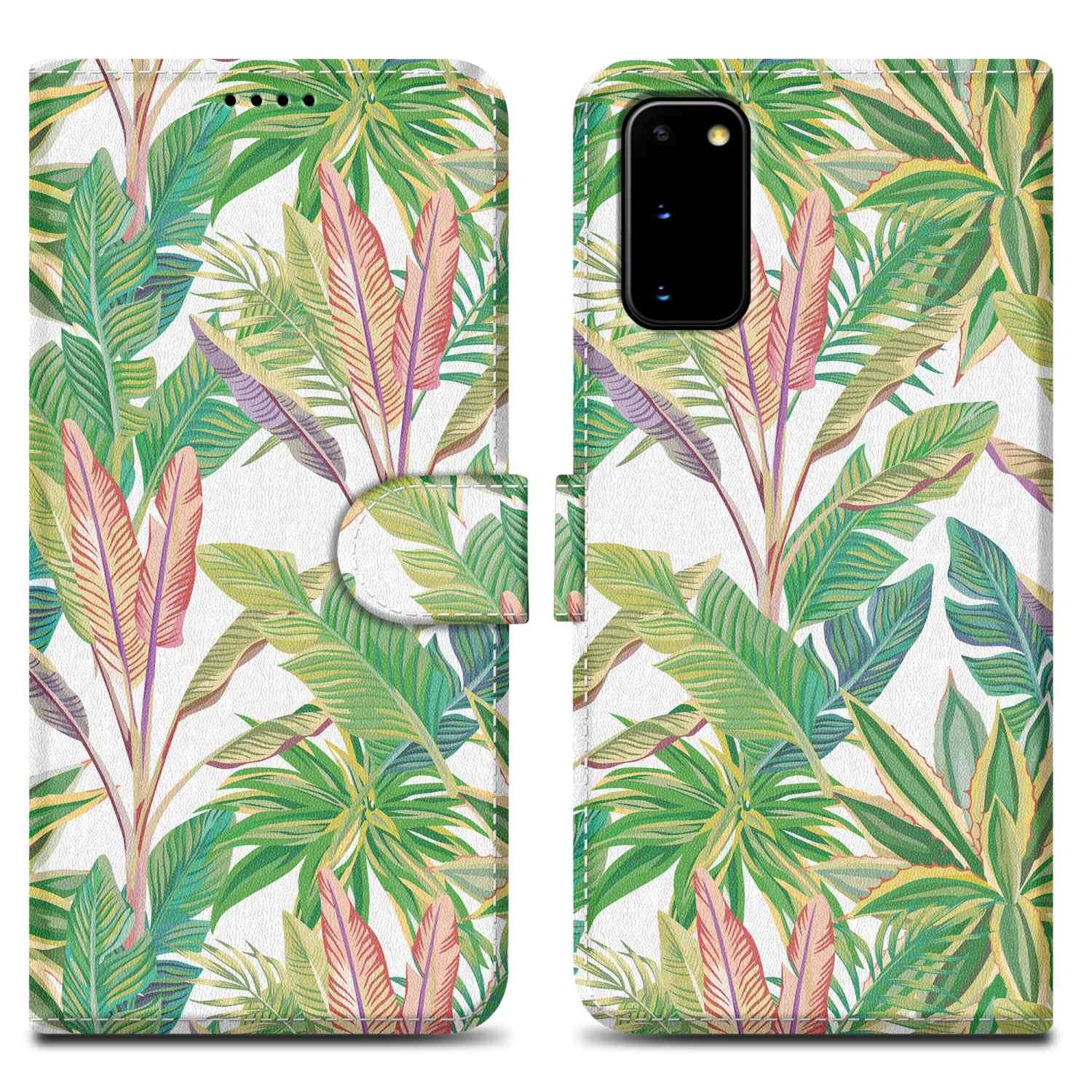 Cadorabo Schutzhülle für Samsung Galaxy S20 Hülle Design Grün Handyhülle Schutzhülle Etui Magnetisch Case Cover-0