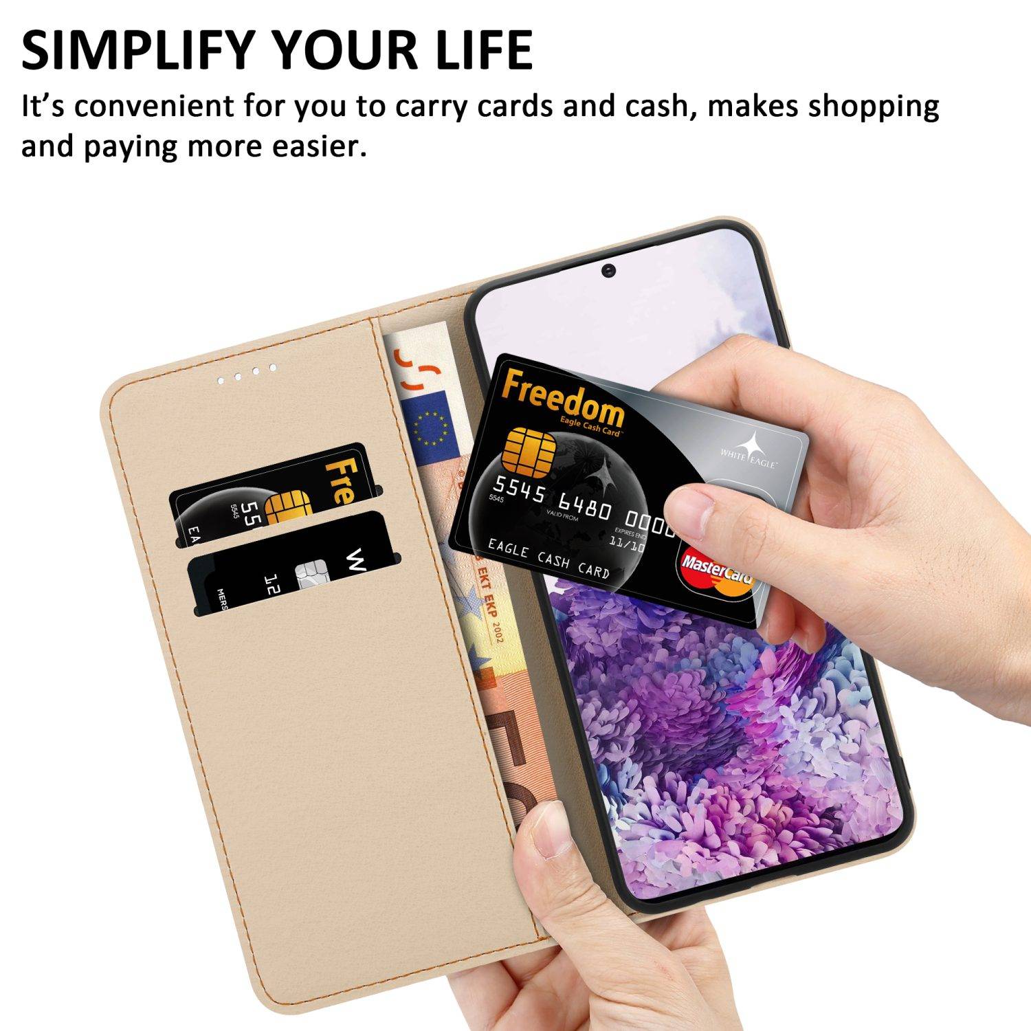 Cadorabo Schutzhülle für Samsung Galaxy S20 Hülle Design Grün Handyhülle Schutzhülle Etui Magnetisch Case Cover-1