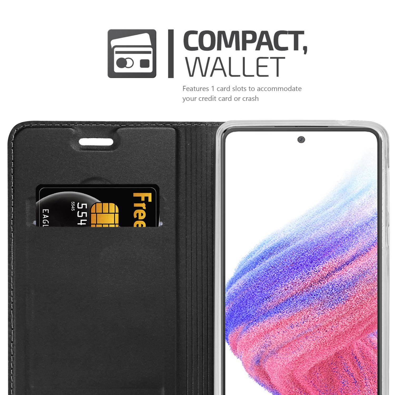 Cadorabo Handyhülle für Samsung Galaxy A53 5G Schutz Hülle in Schwarz Cover Etui Book Case Booklet-3