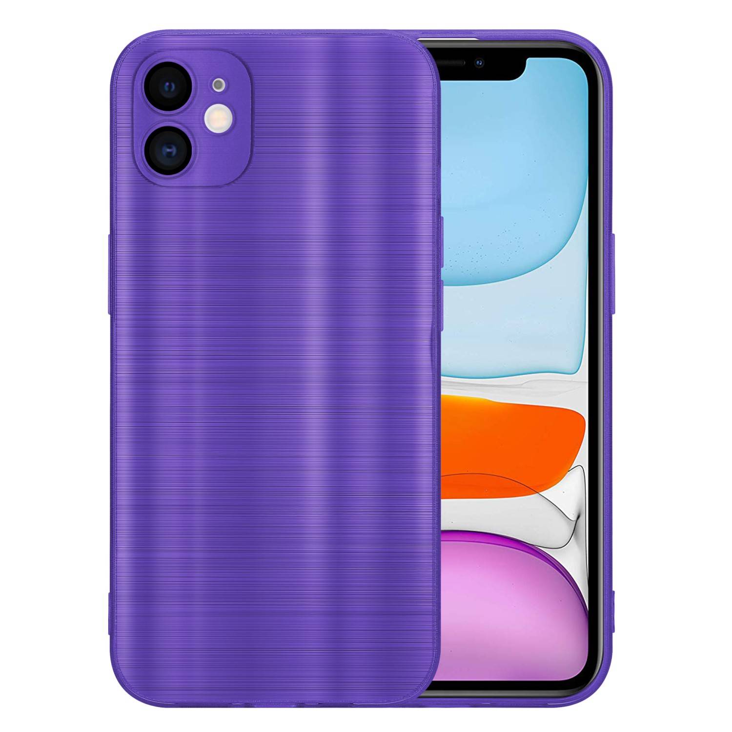 Cadorabo Hülle für Apple iPhone 11 Schutz Hülle in Lila Handyhülle TPU Silikon Etui Case-2