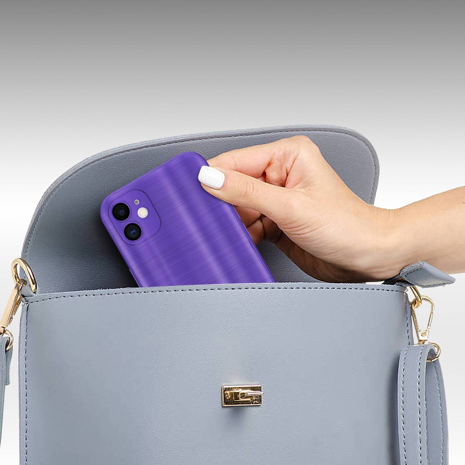 Cadorabo Hülle für Apple iPhone 11 Schutz Hülle in Lila Handyhülle TPU Silikon Etui Case-3