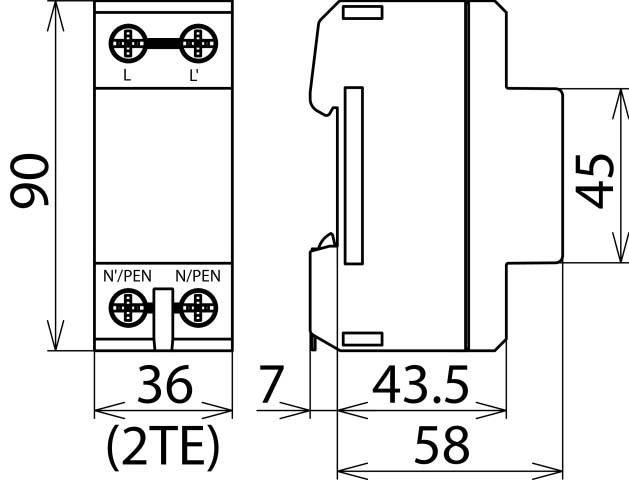 DEHN Blitzstromableiter DEHNbloc 1-p. 255V H DB 1 255 H-3