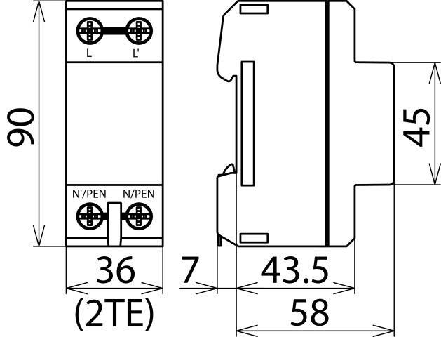DEHN Blitzstromableiter DEHNbloc 1-p. 255V H DB 1 255 H-5