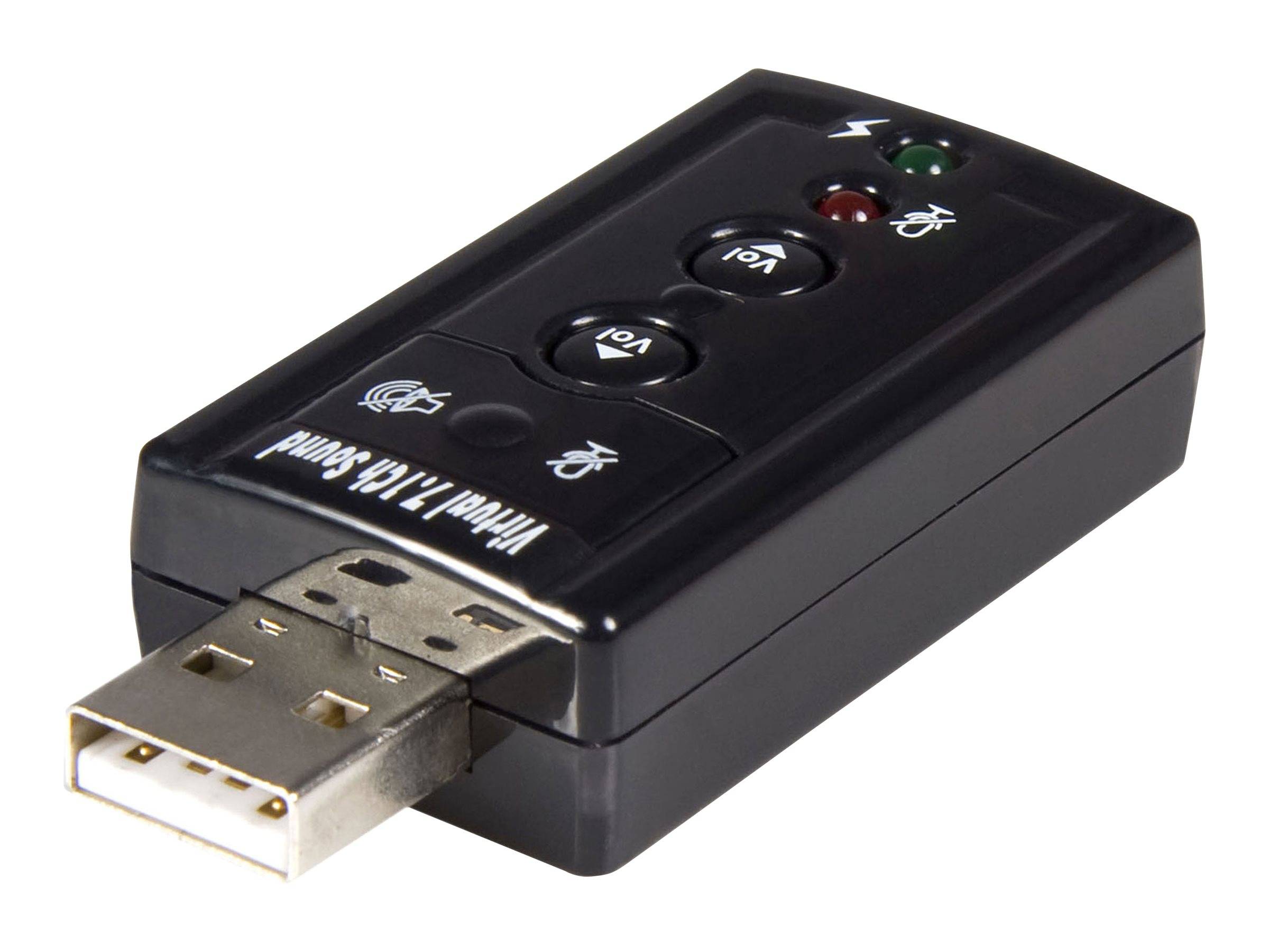 StarTech.com USB Audio Adapter 7.1 - USB auf Soundkarte Virtual 3D Soundeffekt 7.1 - Soundcard mit USB (Stecker) extern-0