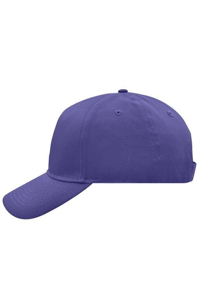 5 Panel Cap 5 Panel Cap mit ungebürsteter Oberfläche lila, Gr. one size-0