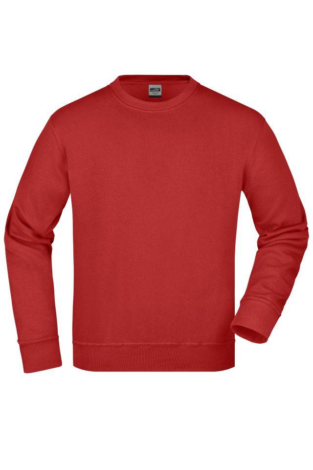 Workwear Sweatshirt Klassisches Rundhals-Sweatshirt rot/weinrot, Gr. XS-0