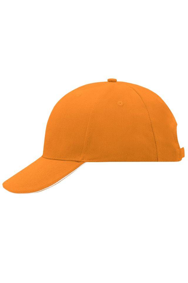 6 Panel Sandwich Cap Sandwich Cap in zahlreichen Farbvarianten weiß/orange, Gr. one size-0