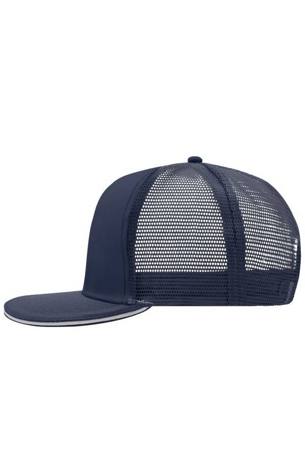 Pro Cap Mesh 6 Panel Stylische Mesh Cap mit Sandwich weiß/blau, Gr. one size